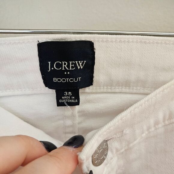 J. Crew Jeans Bootcut White Casual Neutral Factory Denim Trendy - Picture 11 of 16